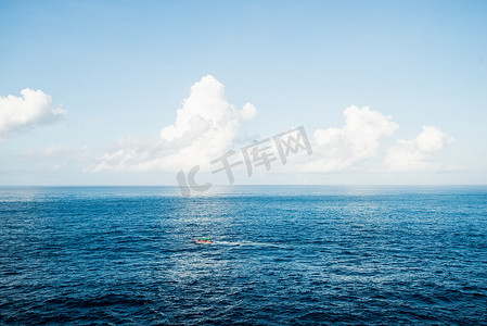 南半球的印度洋, 地平线、天空和水面的美丽景色。你可以看很久