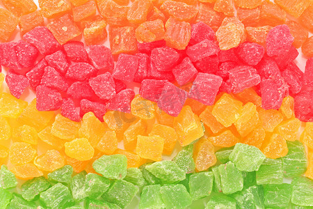 水果糖果多色各种各样，背景