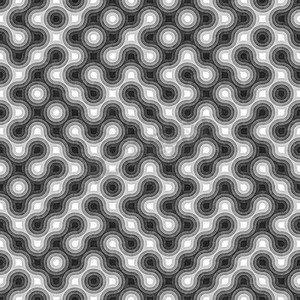 无缝的黑色和白色纠结圆条纹。纹理的几何图案.