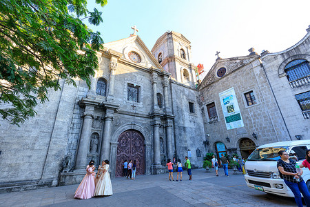 菲律宾马尼拉-2018年2月17日: 圣奥古斯丁教堂, 罗马天主教教会在圣奥古斯丁命令的主持下
