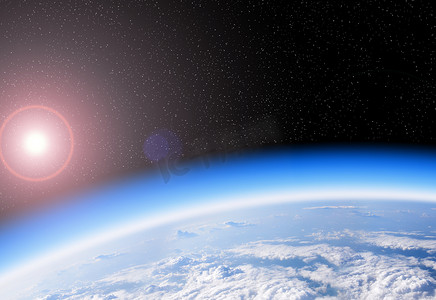 从地球与太阳的太空视角看臭氧层