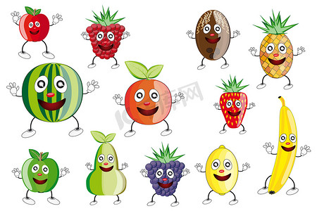 水果水果卡通摄影照片_水果卡通