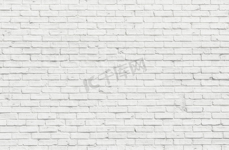 白色砖墙摄影照片_白砖墙