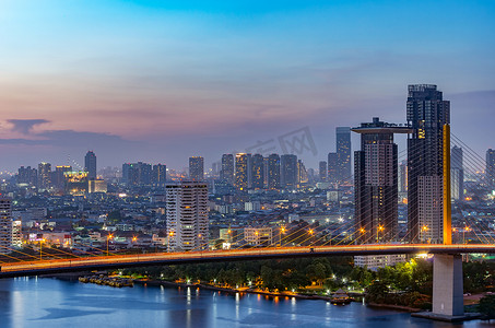 曼谷高速公路和拉玛九桥