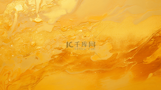 黄色闪粉背景图片_闪光漆流动熔化的黄金质感液体泄漏