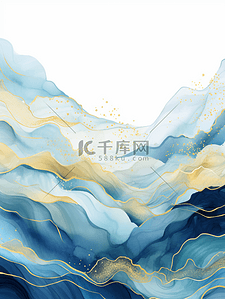 中国风描金山水纹理背景39