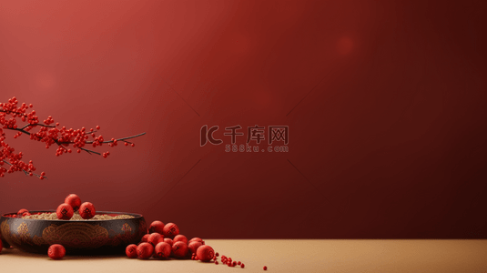 红色传统古典春节喜庆背景9