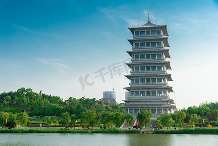 北京世界园艺博览会摄影照片_长安塔，世界园艺博览会，西安