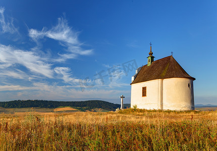 斯洛伐克-圣洁发怒的巴洛克式教堂