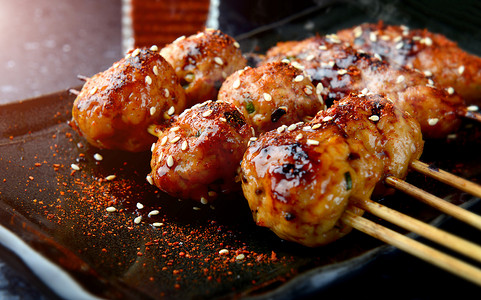 日本丸子烧烤 tsukune.