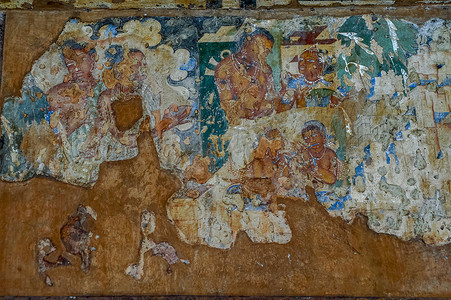 Ajanta wall painting a UNESCO World HERITAGE SITE near Aurangabad Maharashtra INDIA