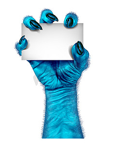 蓝色怪物的手