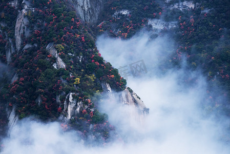 华山。中国最高的五座圣山, 被称为 