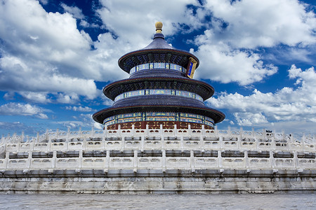 傲性的名字好听摄影照片_天坛, 世界遗产, 在中国北京, 它的中文名字意味着祈祷大厅的良好收成