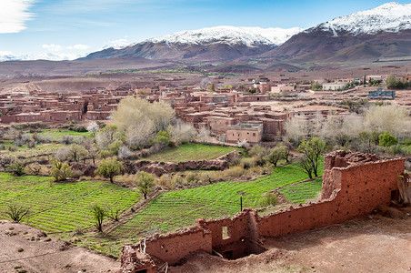 如画的风景，从 Kasbah Glaoui