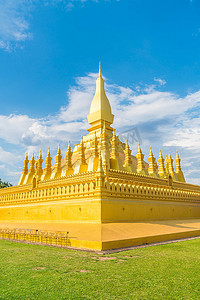 一元之始万象更新摄影照片_美丽的建筑在 Pha 那琅勃拉邦、 万象、 老挝.