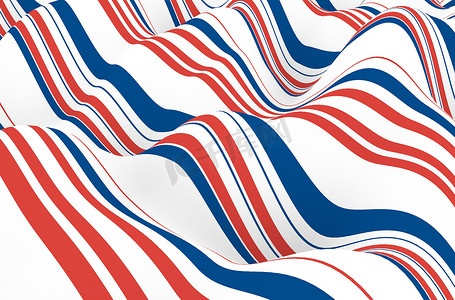 福特嘉年华和浮潜蓝色波浪线背景抽象 3d 渲染