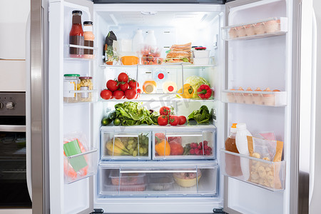 蔬菜和水果的冰箱