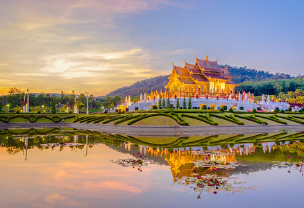 皇家摄影照片_在清迈，泰国皇家菌群寺 (ratchaphreuk)