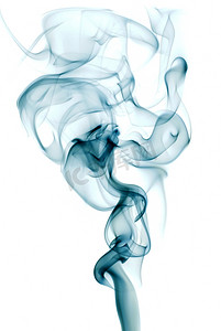 白烟烟摄影照片_蓝色抽象烟迹