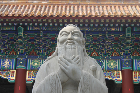 雕像的孔子，北京，中国