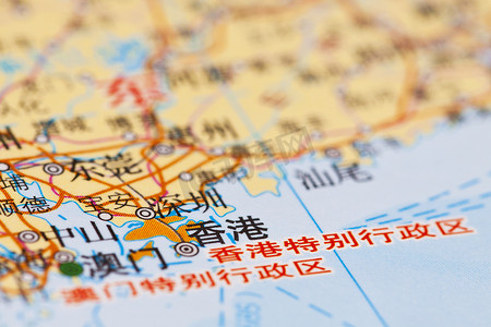 中国地图、 香港.