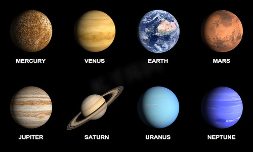 字幕条中摄影照片_太阳系的行星