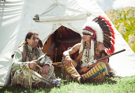 美国印第安人摄影照片_北美国印第安人