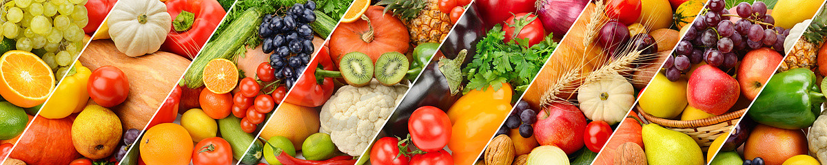 水果和蔬菜摄影照片_全景收集新鲜水果和蔬菜背景.