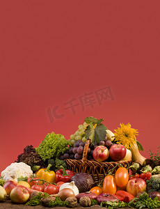 水果和蔬菜食品-静物