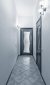 狭窄的走廊摄影照片_狭窄的走廊在豪华威望公寓.