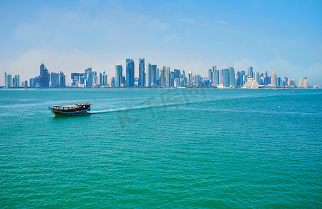 在卡塔尔多哈的游船旅行