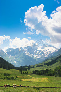 在奥地利阿尔卑斯山的美丽的自然景观.