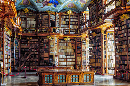 stiftsbibliothek 圣弗洛里安-圣弗洛里安，林茨，奥地利的修道院图书馆