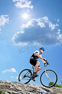 可自行填充摄影照片_自行车骑山地自行车