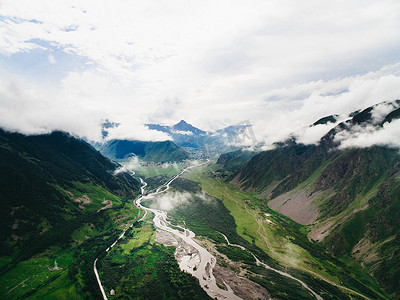 绿色风景山 