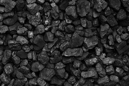 一堆黑色的天然煤, 矿井背景照片, 质地