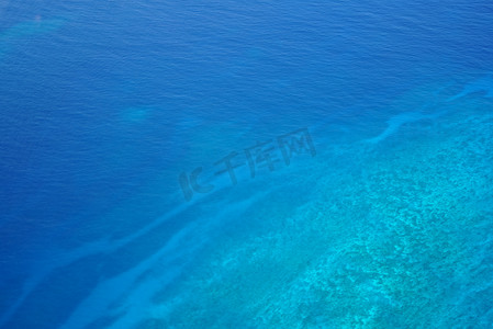 从水上飞机上可以欣赏到马尔代夫美丽的鸟图 