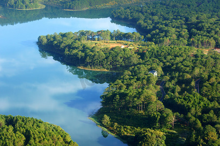 生态湖摄影照片_梦幻般的景观、 生态湖、 越南旅行