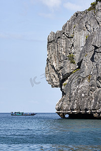 泰国，亩岛安通国家海洋公园，本地钓鱼船