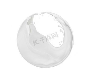 隔离霜背景摄影照片_溅起的球面形状，白色隔离霜 