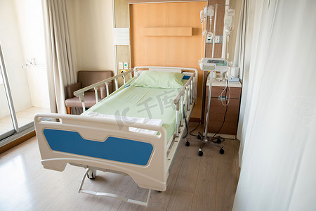 hospital room interior with modern furniture