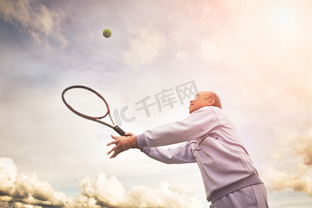 Senior tennis player