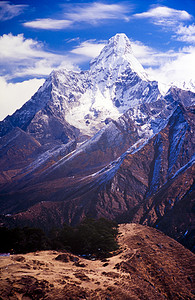 尼泊尔摄影照片_ama dablam，尼泊尔喜马拉雅山
