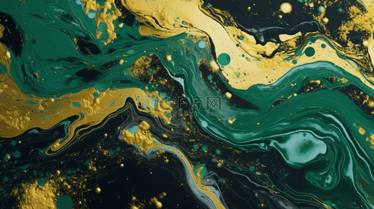 情感背景图片_带有情感抽象艺术的涂鸦背景，使用金色液体丙烯颜料呈现。
