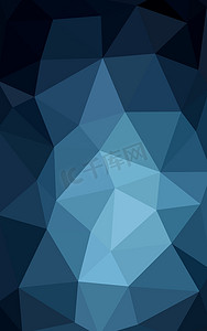 暗蓝色的多边形设计模式，三角形和梯度的折纸样式组成的