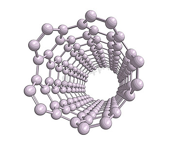 分子材料摄影照片_分子的纳米管的结构