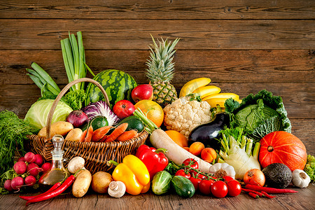 各种各样摄影照片_各种各样的新鲜水果和蔬菜