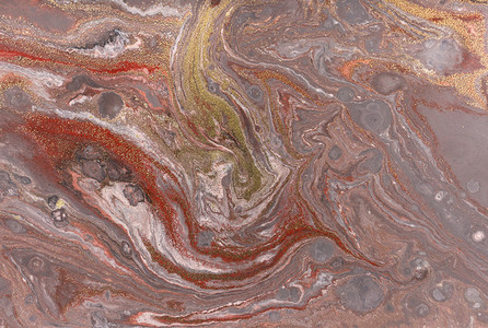 酷炫金粉摄影照片_大理石抽象丙烯酸背景。粉红色和蓝色大理石艺术品纹理。玛瑙波纹图案。金粉.