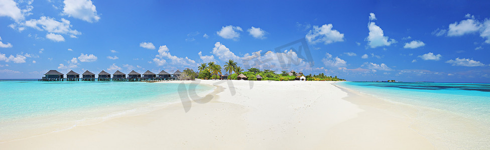 马尔代夫的热带小岛